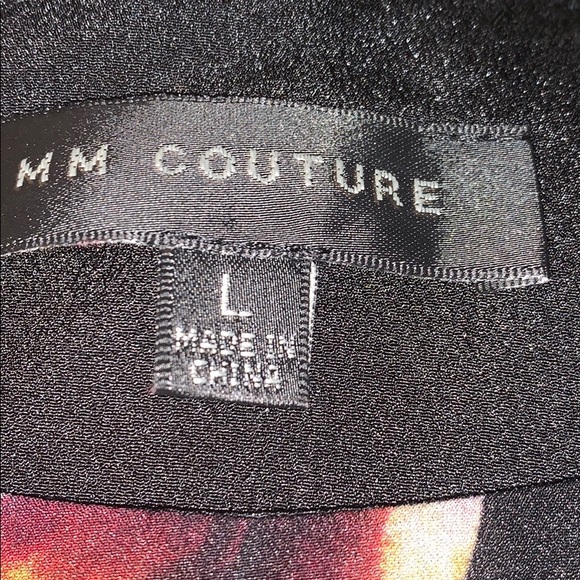 MM Couture sz L burgundy/blk sleeveless dress - Picture 4 of 4